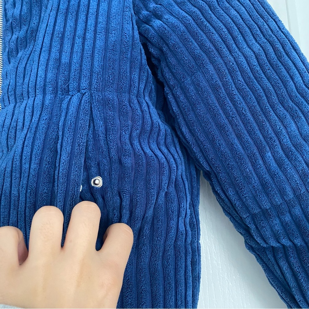 FOREVER 21 | Navy blue corduroy puffer jacket - Picture 5 of 7